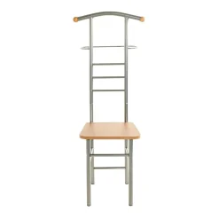 Valet de chambre avec assise en décor hêtre