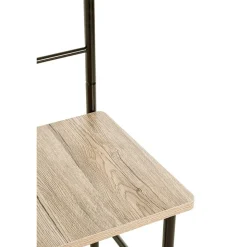 Valet de chambre noir et assise en décor chène San Remo
