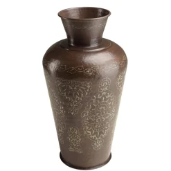 Vase alu couleur cuivre foncé patine antique HONORE D37 cm