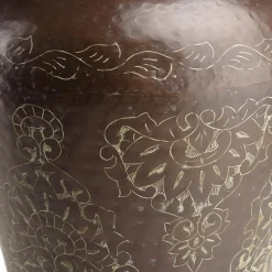 Vase alu couleur cuivre foncé patine antique HONORE D37 cm