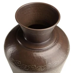 Vase alu couleur cuivre foncé patine antique HONORE D37 cm