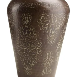 Vase alu couleur cuivre foncé patine antique HONORE D37 cm