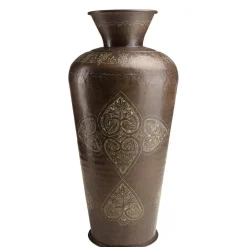 Vase alu couleur cuivre foncé patine antique HONORE D40 cm
