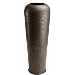 Vase alu couleur cuivre noir antique avec gravures HONORE