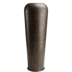 Vase alu couleur cuivre noir antique avec gravures HONORE