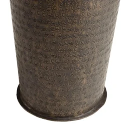 Vase alu couleur cuivre noir antique avec gravures HONORE