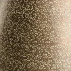 Vase alu vert vieilli motifs arabesques fleuris HONORE