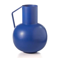 Vase contemporain en métal BELLEZZA bleue