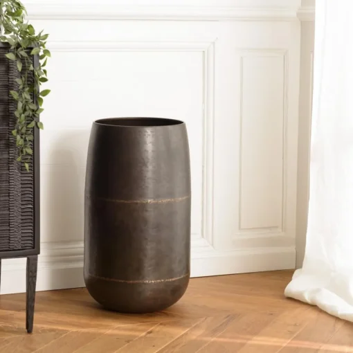 Vase en Acier couleur Bronze cuivré JOHAN