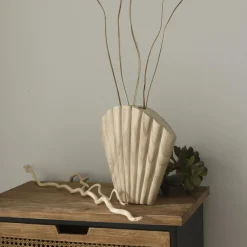Vase en bois QUICO en forme coquillage