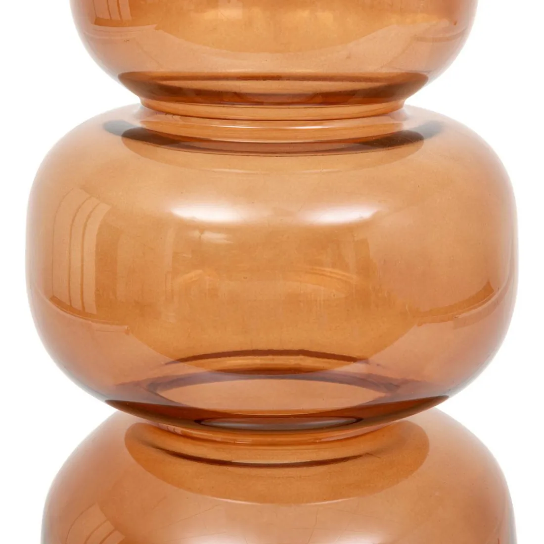 Vase en Verre Vintage Ambre Bev H25cm