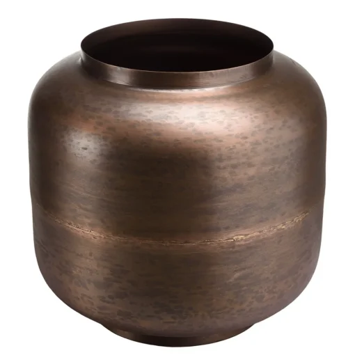 Vase largeur en Acier couleur Bronze cuivré JOHAN