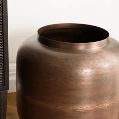 Vase largeur en Acier couleur Bronze cuivré JOHAN