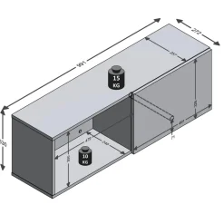 Vestiaire murale DARK 8 anthracite