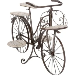 Vélo bois porte plantes H59