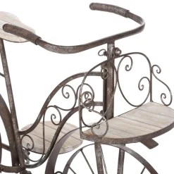 Vélo bois porte plantes H59