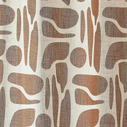 VOILAGES POLYLIN IMPRIME-TERRE DE SIENNE-140X240